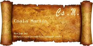 Csala Martin névjegykártya