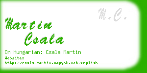 martin csala business card